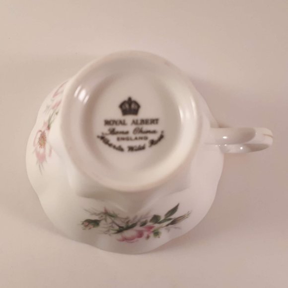 Vintage RARE Alberta Wild rose by Royal Albert teacup and saucer - Picture 8 of 9